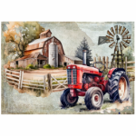 Deco Print Red Tractor