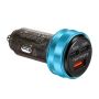 Blue 150W 3-PORT Car Charger 2PD+USB Super Fast
