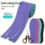 Self-cut Insoles Unisex Suitable For All People Breathable Shock Absorption Mesh Punching Long Strip Soft Insoles Practical Insoles