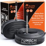 700C Heavy Duty Bike Tubes 700X25C 28C 32C FV8025 34-622 700C Bicycle Inner Tubes Premium Butyl Rubber Compatible With Road Grav