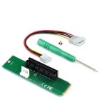 Pci-e 4X Female To Ngff M.2 M Key Male Adapter Converter Card With Power Cable