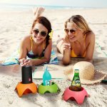 Beach Cup Holder Outdoor Beach Camping Plastic Shelf Beer Party Ornaments