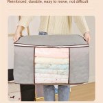 Extra-large Fabric Storage Bags For Clothes Blankets & Quilts - Thick Moisture-resistant Organizer With Clear Window
