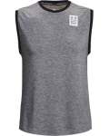 Men's Ua Recover Sleeveless Top - Black Full HEATHER-001 Md
