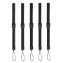 Adjustable Wrist Strap Hand Lanyards - Black - 5 Piece