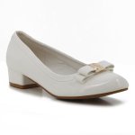 Pierre Cardin Viera Block Heel Court - White - 8