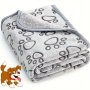 1PC Soft Pet Puppy Blanket Cute Paw Printed Blanket For Dogs