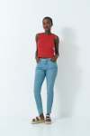 Mid Rise Tinted Jeans - 16 Mid Wash