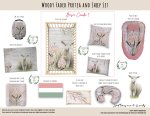 Cot Duvet Bedding Woody Faded Protea And Sheep Set