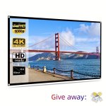 1PC Simple And Easy To Fold 152.4 Cm Projector Screen Suitable For Outdoor High-definition Screens Indoor outdoor movie Projecti