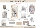 Cot Duvet Bedding Rainbow Woodlands Natural Set Neutral
