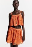 The White Lotus - Broderie Anglaise Top - Apricot