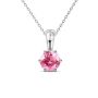 DESTINY Pink Tourmaline/october Birthstone Necklace With Swarovski Crystal