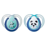 Tommee Tippee Anytime Soothers Symmetrical Orthodontic Design Bpa-free Silicone 0-6M Pack Of 2 Assorted Model