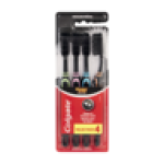 Colgate Double Action Assorted Medium Charcoal Toothbrushes 4 Pack