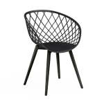 Kurv Arm Chair Black - Black White - White