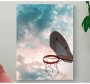 Sports Canvas Art Basketball Hoop Silhouette