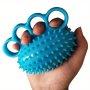 1pc Finger Grip Massage Ball For Hand Therapy And Muscle Relaxation Spiky Sensory Handheld Exerciser Durable Silicon Rehabilitation Tool Blue (Size Fits All)