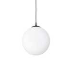 Rondo Glass And Metal Pendant Light Black