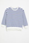PoP Candy Striped Sweat Top - Blue & White