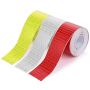 Qynial 3 Rolls High-visibility Reflective Tape Waterproof Safety Stickers