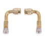 2PCS Valve Extension Valve Extension Adapter Tire 90 Degree Bent Metal