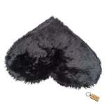 Smte Fluffy Runner Carpet -soft Plush And Stylish Floor Covering Black With Keychain