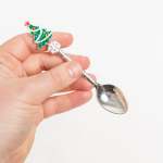Christmas Novelty Teaspoons Assorted Styles - Silver Tree