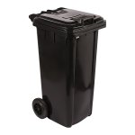 Refuse Wheely Bin Non Sabs Recycled Black 120 L