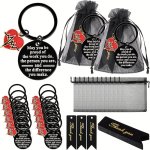 36PCS Nurse Gifts Nurse Keychain Nurses Week Gift Doctor Nursing Student Appreciation Gifts With 12PCS Keychains 12PCS Organza B