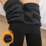 Women's Fleece-lined Thermal Tights Thick Autumn & Winter Warm Base Layer Stretchy Leggings Elastic Outdoor Wear