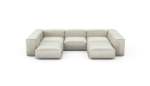 U-shape Sofa - Velvet - Creme - 314CM X 220CM