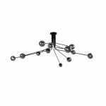 Rosetta Metal And Glass Chandelier Smoke