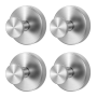 4 Silver Waterproof Stainless Steel Suction Hooks - No Drilling Required