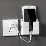 Wall-mounted Mobile Phone Charging Box Bracket Stick-on Remote Control Base Punch-free Wall Storage Rack Base