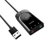 UGreen Usb-a External Sound Adapter With 3.5MM Headphone And Microphone Jacks