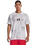 Men's Ua Football All Over Print Metal Logo Short Sleeve - White / XL