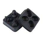 Smte Skull Shape Silicone 3D Ice Cube Mold Tray 4 Piece With Keychain