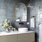 Clara Crescent Aluminium Mirror - Matt Black Brushed Gold - Brushed Gold