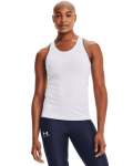 Women's Heatgear Armour Racer Tank - White Metallic Silver Sm