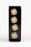 Goldair Gold With Pearl Napkin Ring Set 4