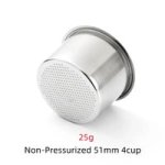Coffee Accessories Pressurized 1 Hole Coffee Filter 51MM 4CUP 25G