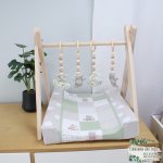 Changing Mat Cover Patchwork Green Tatty Teddy