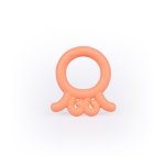 Silicone Baby Octopus Teether Peach