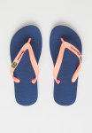 Girls Brazilian Sand Flip Flops - Navy & Pink