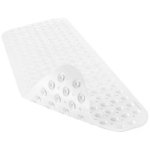 Extralarge Polka Dot Textured Non-slip Pvc Bath Shower MAT40X100CM - White