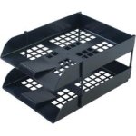 Nexx 2 Tier Letter Tray Riser Set Black