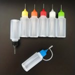 5PCS 0.34OZ Squeeze Bottles Needle Tip Pe Glue Applicator Bottle Craft Tool Transparent For Paper Quilling Scrapbooks Decor Diy