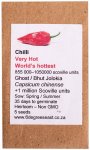Heirloom Veg Seeds - Chilli - Ghost Bhut Jolokia
