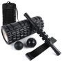 6 IN1 Foam Roller Set Yoga Stick Massage Ball Stretching Strap